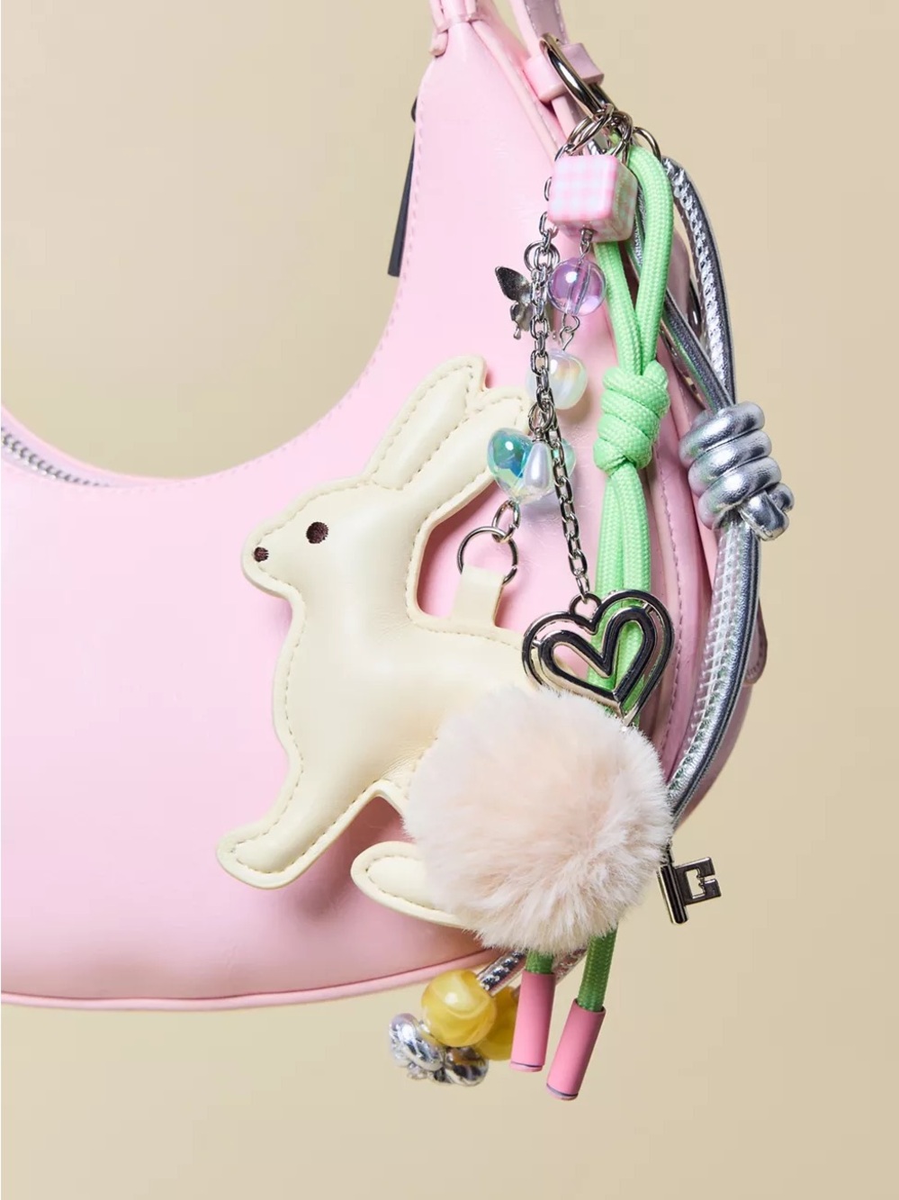 Urban Outfitters Corded Faux Leather Critter Bag Charm